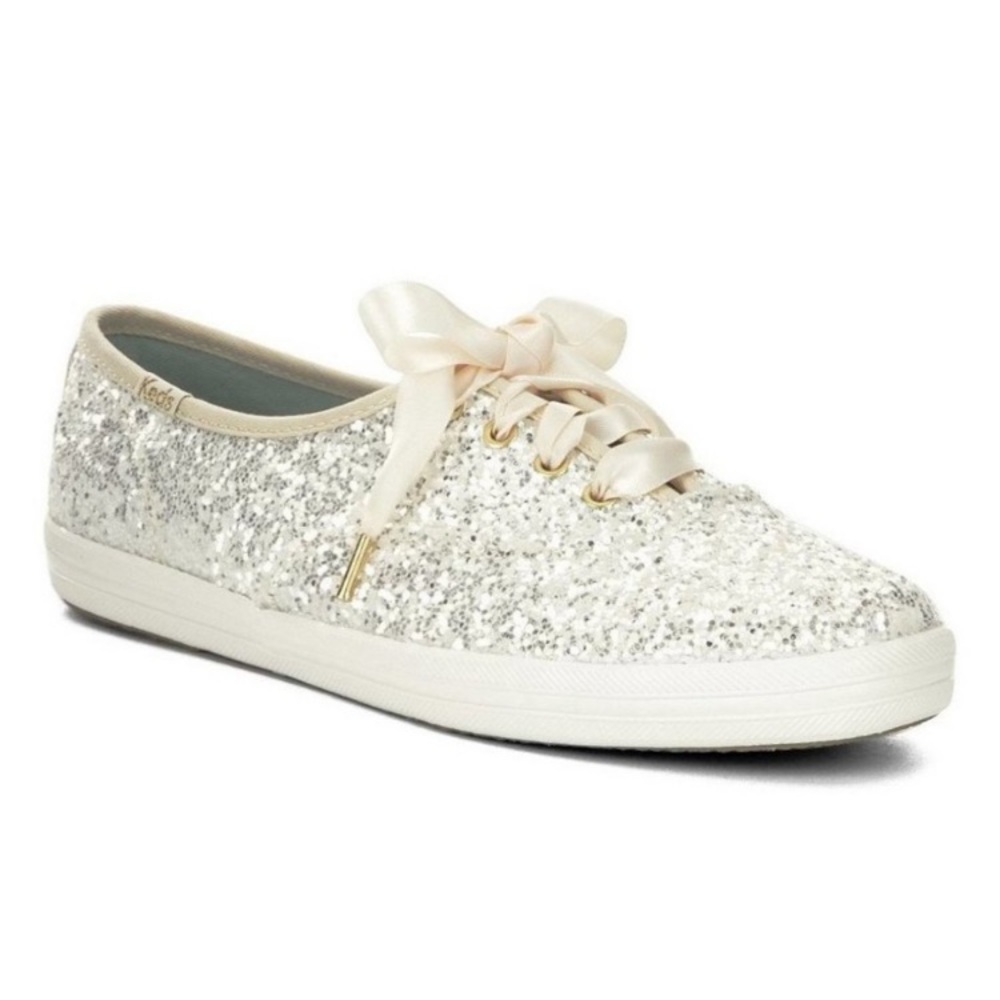 Kate Spade Keds | Glitter Shoes with Silk Laces